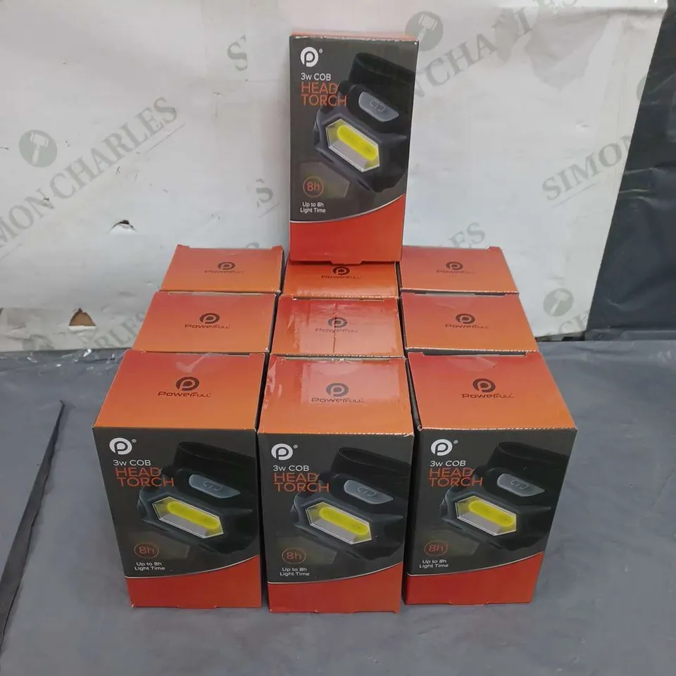 LOT OF 13 POWERFULL 3W COB HEAD TORCHES