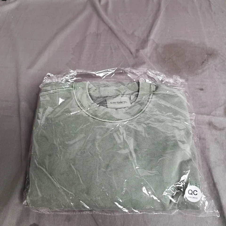CARHARTT GREEN CREW NECK SWEATER SIZE L 