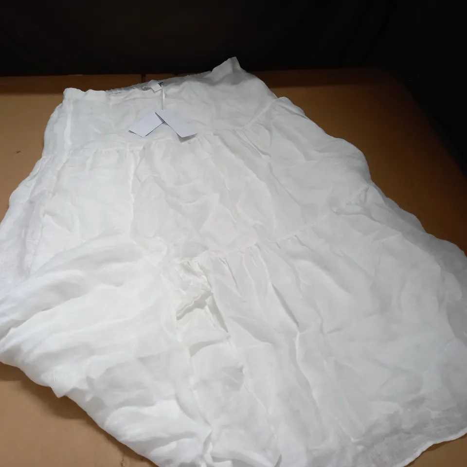 WHITE STUFF LINEN TIERED SKIRT - 16