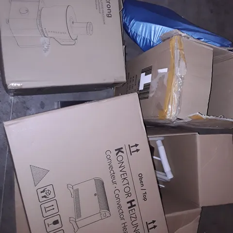 UNPROCESSED PALLET OF ASSORTED ITEMS TO INCLUDE MULTIFUNCTION FOOD PROCESSOR AND CONVECTOR HEATER