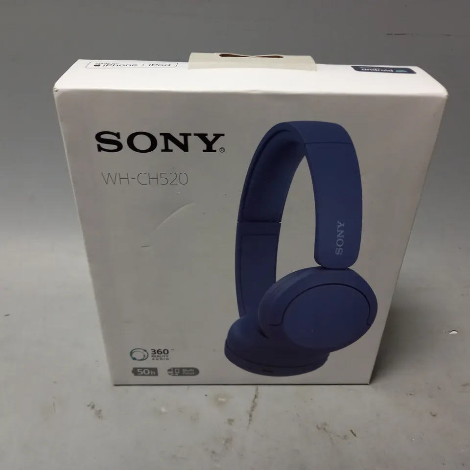 BOXED AND SEALED WH-CH520 HEADPHONES IN BLUE