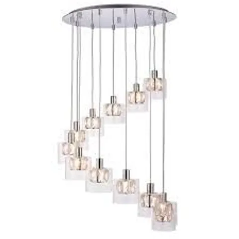 BOXED ENDON VERINA 12 LIGHT PENDANT CHROME PLATE