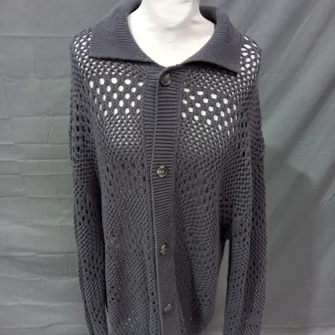 ZARA KNITTED BUTTON CARDIGAN - L/XL