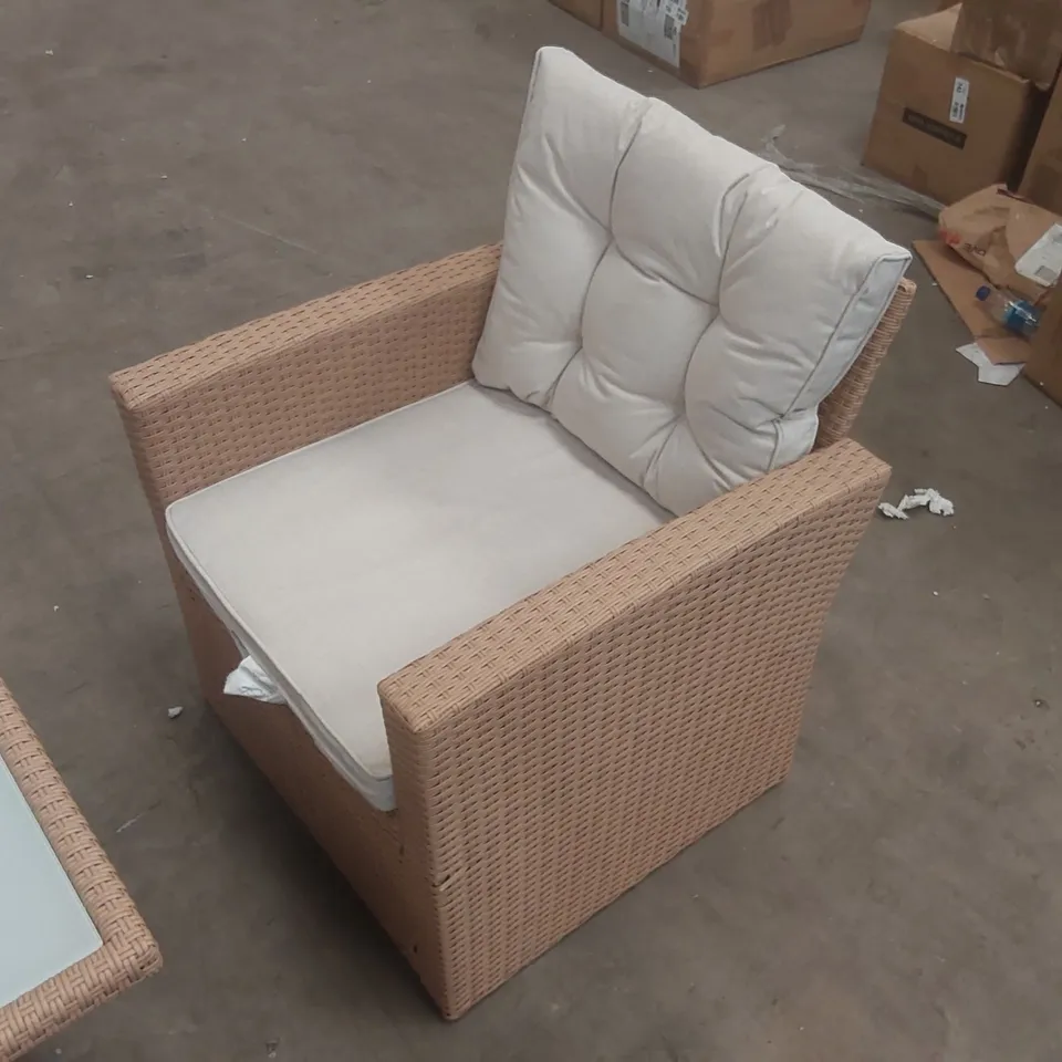 FURNITUREBOX MARBELLA BEIGE RATTAN 9 SEAT SOFA GARDEN DINING SET