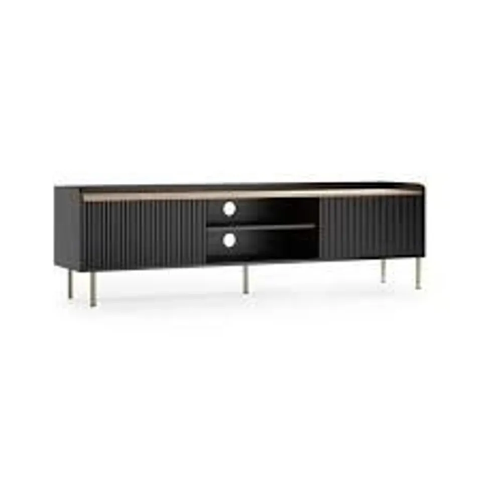 BOXED GEORGI EXTRA WIDE TV UNIT - BLACK