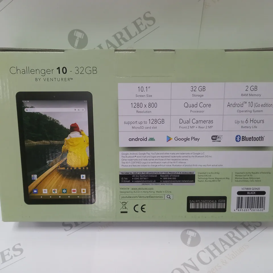 BRAND NEW BOXED VENTURER CHALLENGER 10, 10.1" TABLET WITH ANDROID