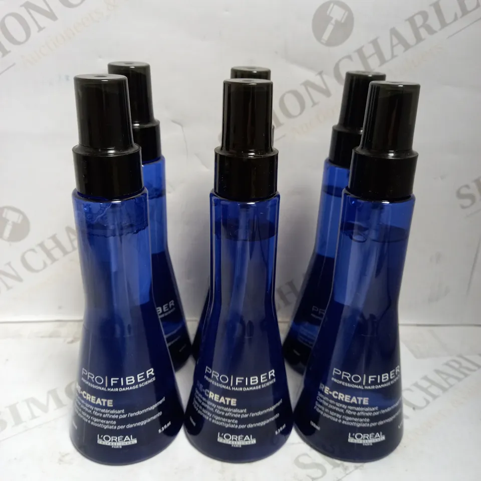 6 X 150ML L'OREAL PRO FIBER RE CREATE SERUM IN SPRAY 