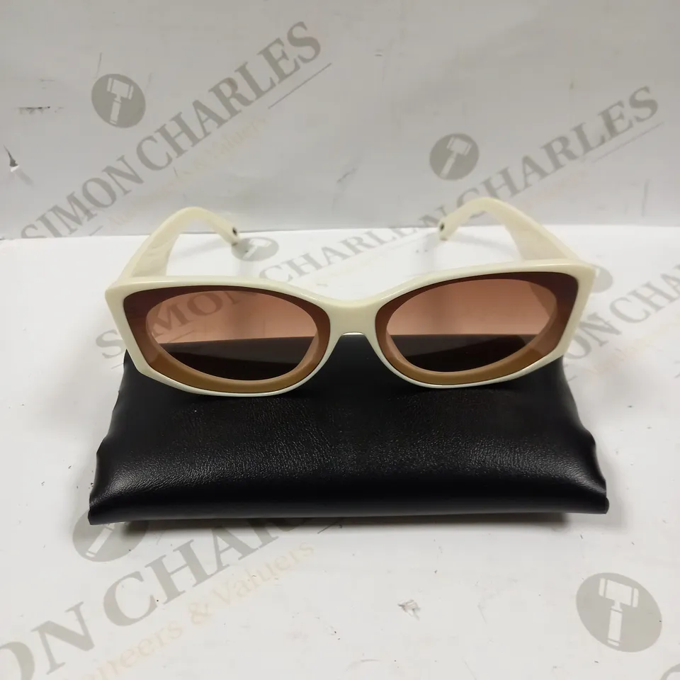 RAILS OF LONDON CAT EYE LENS WHITE FRAMED SUNGLASSES 