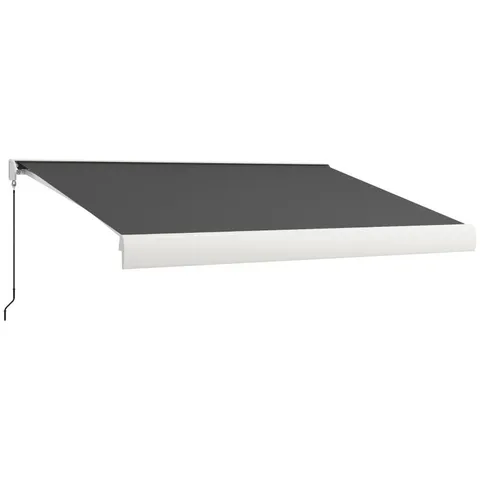 OUTSUNNY 4 X 3(M) ALUMINIUM ELECTRIC RETRACTABLE AWNING WITH REMOTE CONTROLLER