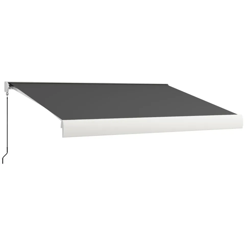 OUTSUNNY 4 X 3(M) ALUMINIUM ELECTRIC RETRACTABLE AWNING WITH REMOTE CONTROLLER