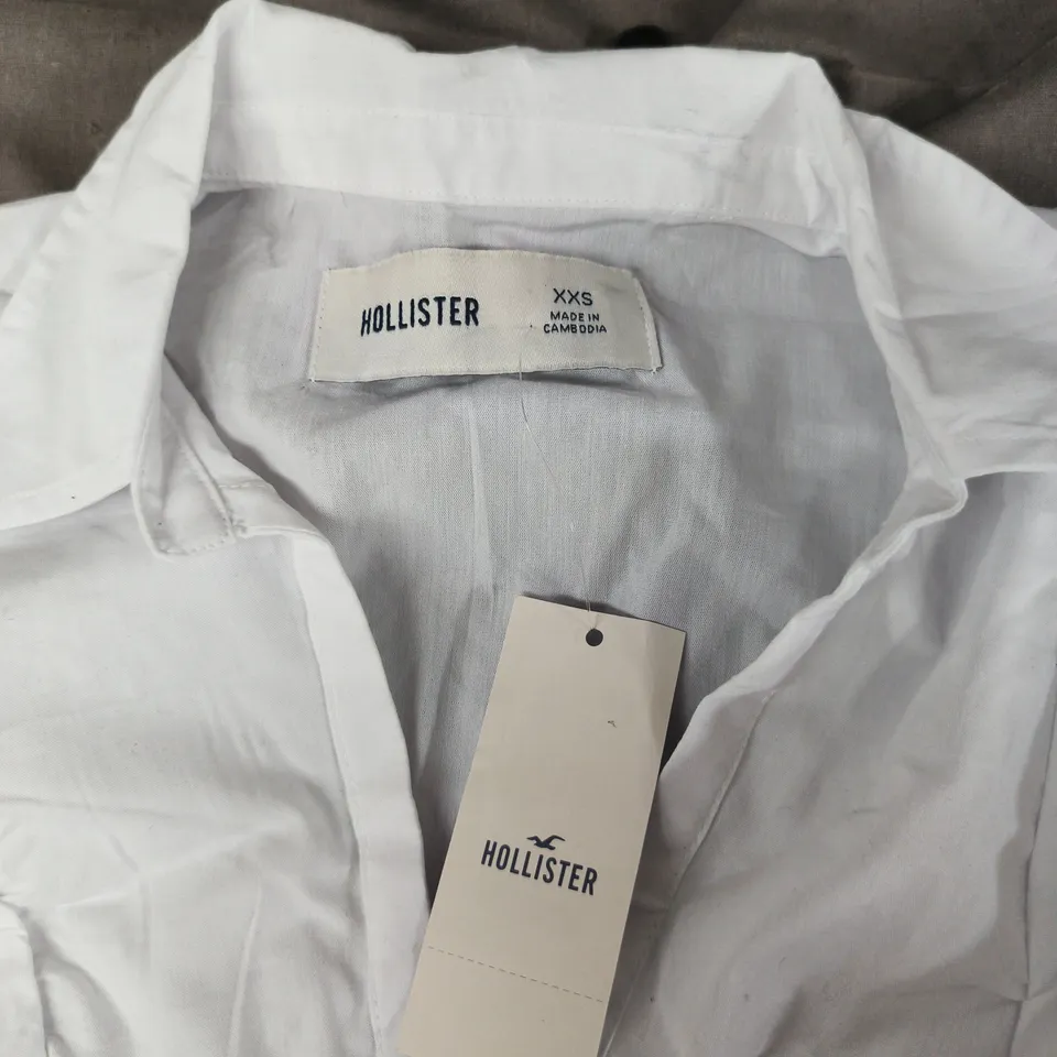 HOLLISTER WHITE WOMEN'S SHIRT XXS