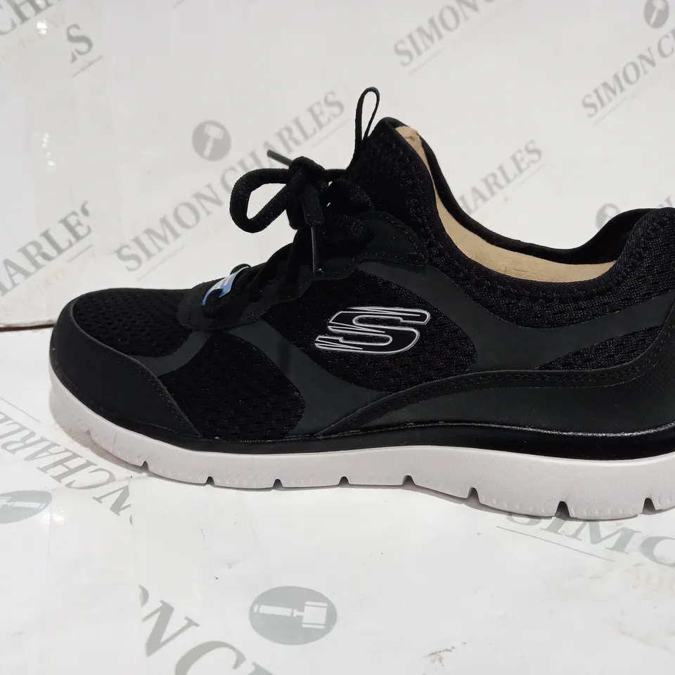 black sketchers trainers size 6