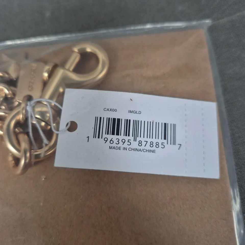 Coach Chain with Charms Bracelet – Gold-tone, 11-inch length