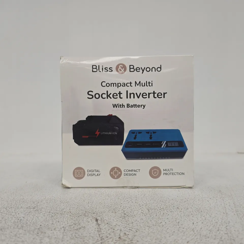 BLISS & BEYOND COMPACT MULTI SOCKET INVERTER WITH BATTERY