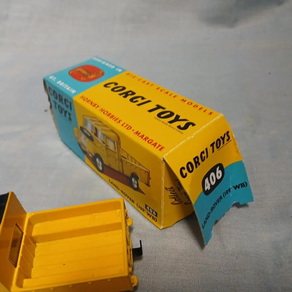 CORCI TOYS LAND ROVER TOY TRUCK 406 – YELLOW WITH SPARE WHEEL