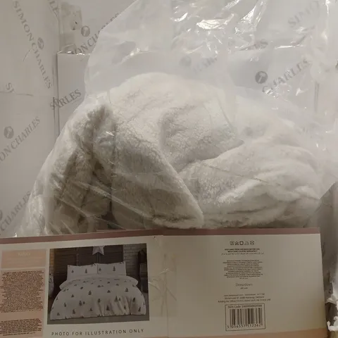 SLEEPDOWN JACQUARD TEDDY FLEECE DUVET SET - KING