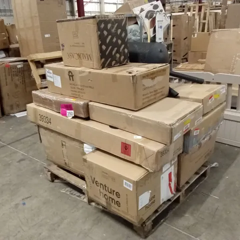 PALLET OF ASSORTED INCOMPLETE FURNITURE PARTS AND PIECES 