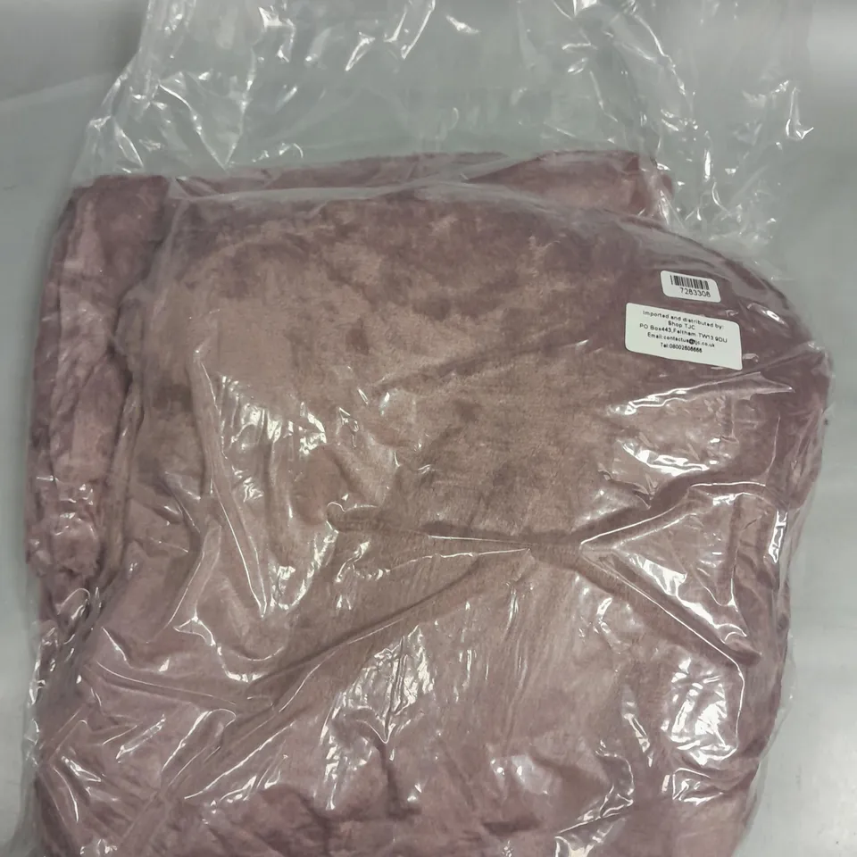 TJC VELOUR EFFECT WARM TEDDY BLANKET - ROSE - 7283308