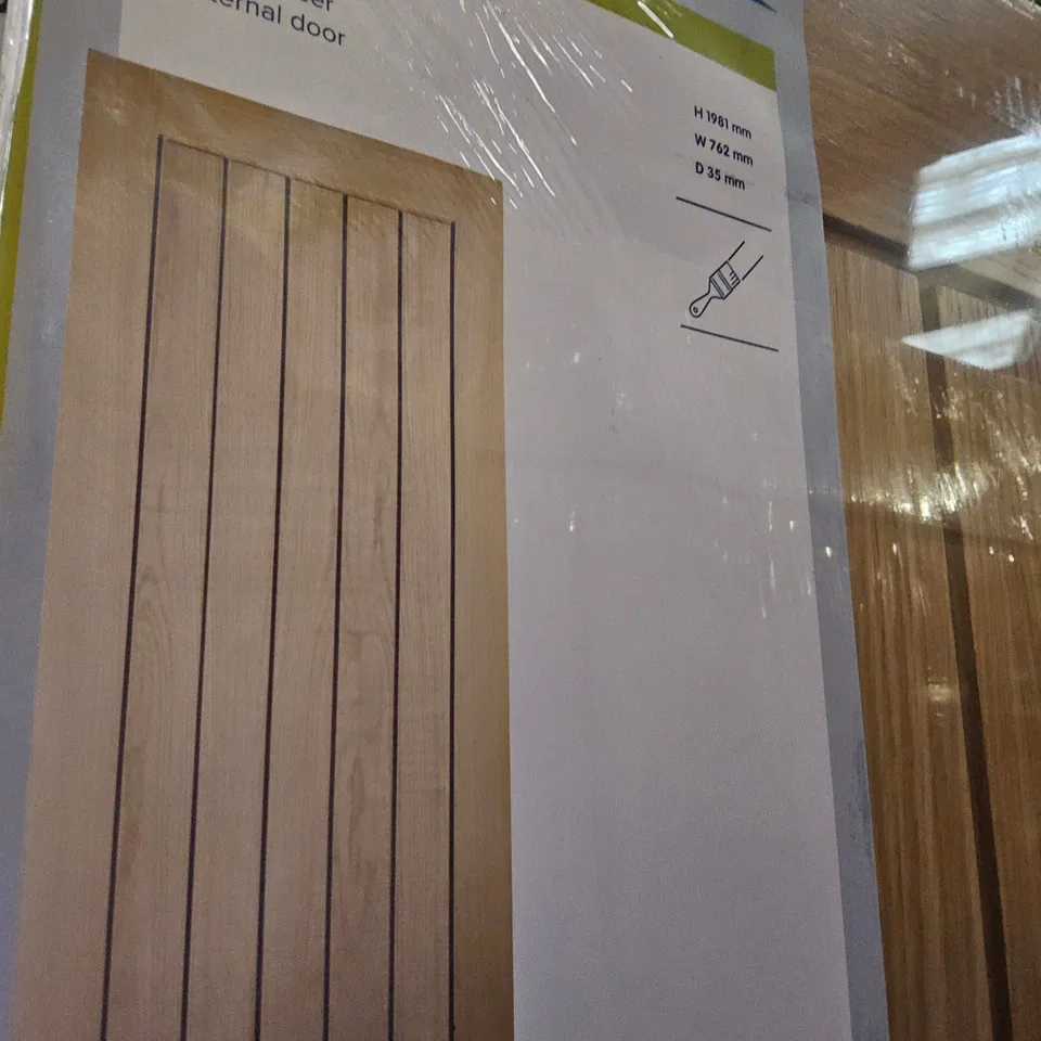 GEOM OAK VENEER PRE FINISHED COTTAGE STYLE INTERNAL DOOR 1981 × 762mm