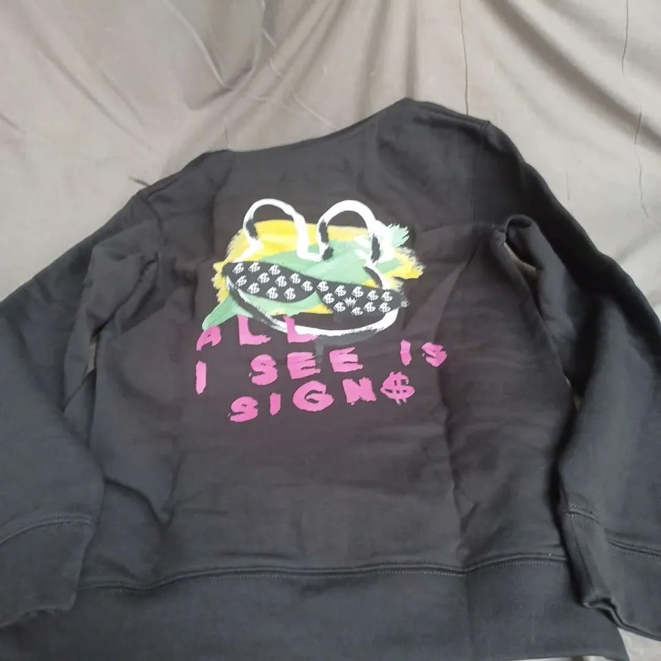 BAD ETIQUETTE LONDON HOODIE IN BLACK SIZE M