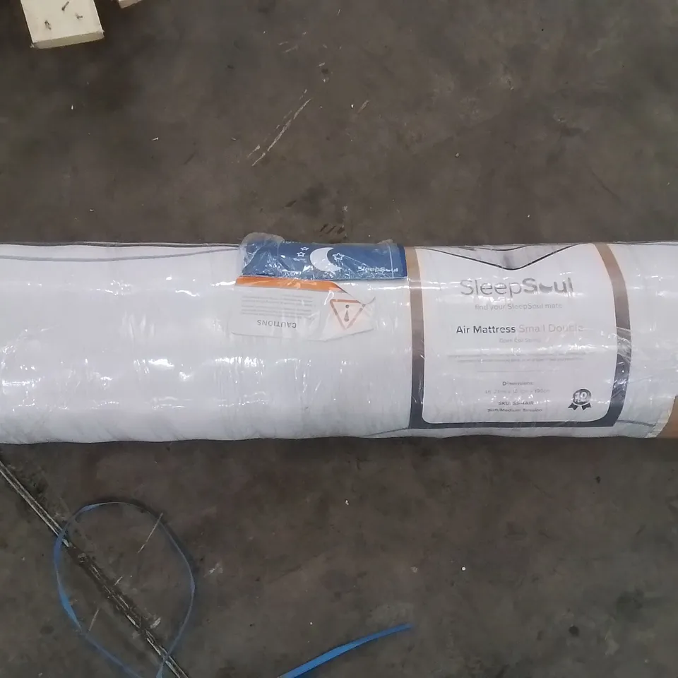 QUALITY BAGGED AND ROLLED OPEN COIL SMALL DOUBLE MATTRESS