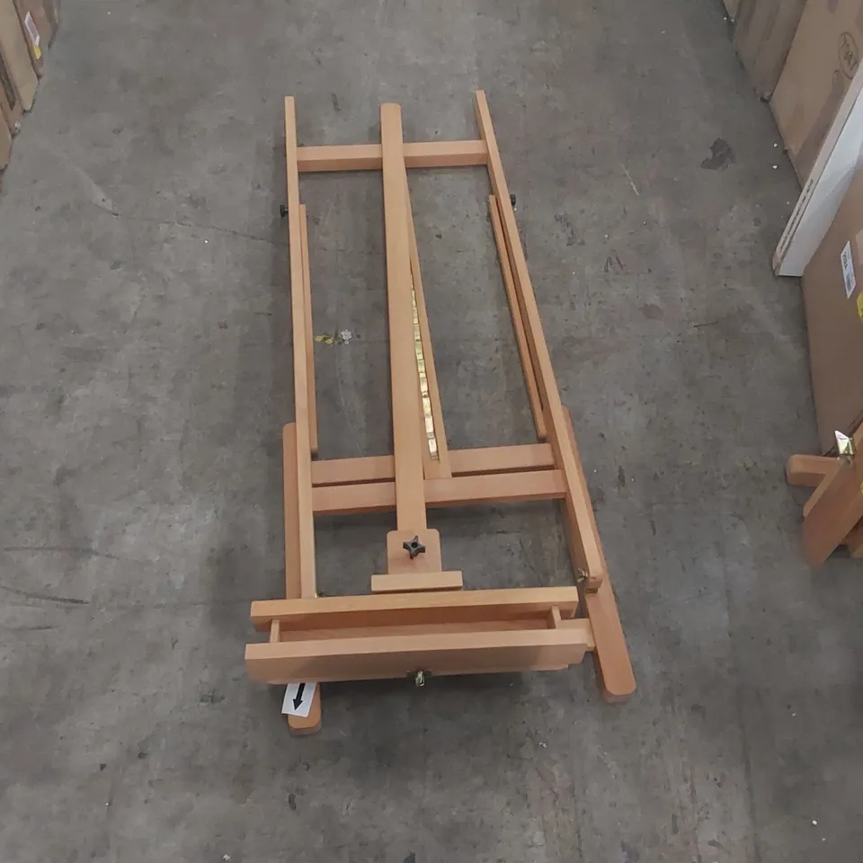 ANGELINNE ROSALIND WHEELER ADJUSTABLE SOLID WOOD H-FRAME EASEL