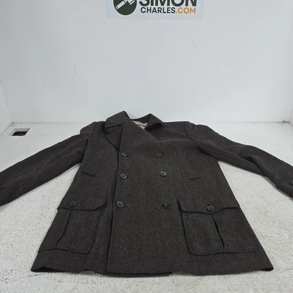 JOHN ROCHA MEN'S TWEED DOUBLE-BREASTED BLAZER – SIZE M