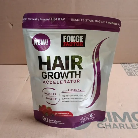 FOKGE FAOTOK HAIR GROWTH ACCELERATOR – MIXED BERRY FLAVOUR, 60 SOFT CHEWS 