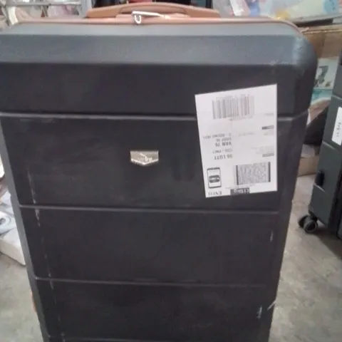 LUGG TRAVEL SUITCASE BLACK AND BROWN 