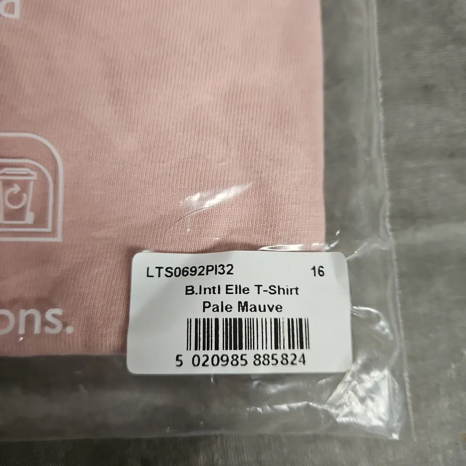 BARBOUR INTERNATIONAL ELLE T-SHIRT – PALE MAUVE, WOMEN’S, SIZE 16