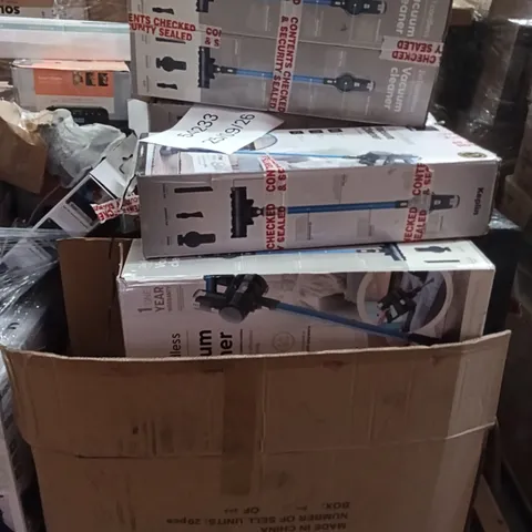 PALLET OF ASSORTED CONTACTING VERY LARGE QUANTITY OF CORDLESS 2 IN 1 VACUUM CLEANERS