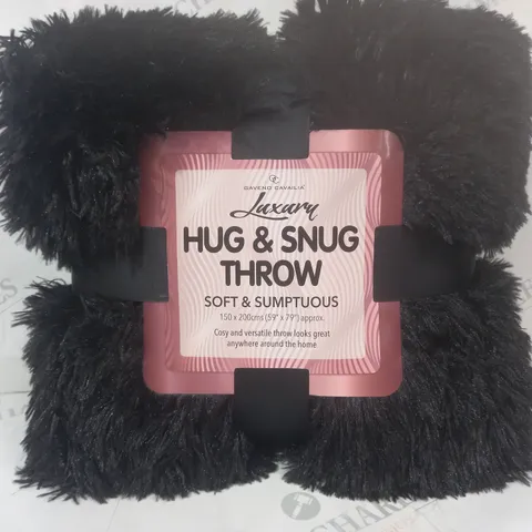 GAVENO CAVAILIA LUXURY HUG & SNUG THROW IN BLACK