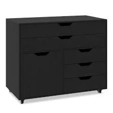 BOXED COSTWAY MOBILE OFFICE CABINET ON WHEELS DOCUMENT CABINET