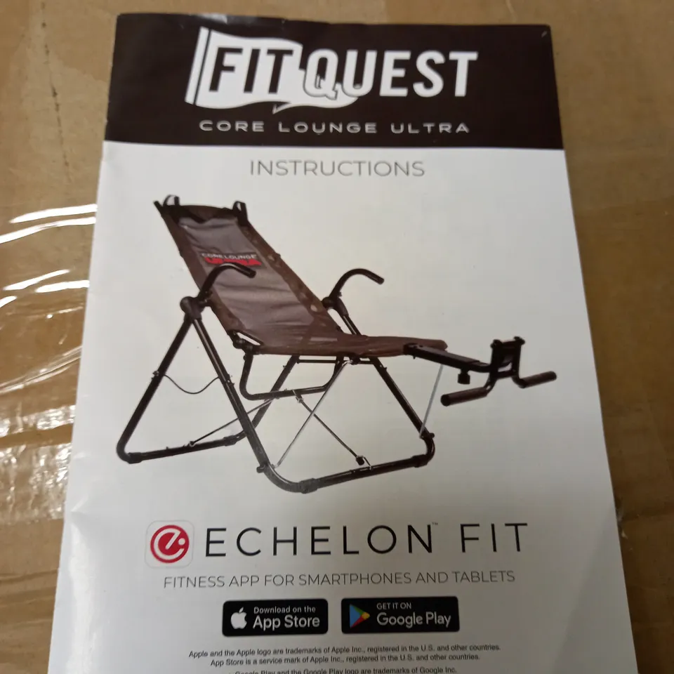 FITQUEST CORE LOUNGER FOLDABLE WORKOUT CHAIR - COLLECTION ONLY
