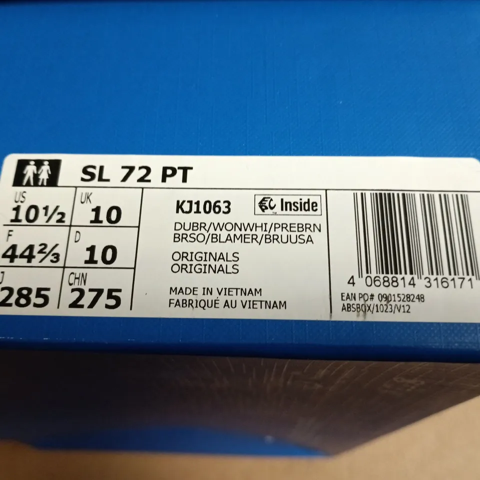 ADIDAS ORIGINALS SL 72 PT BROWN SUEDE SNEAKERS – UK 10