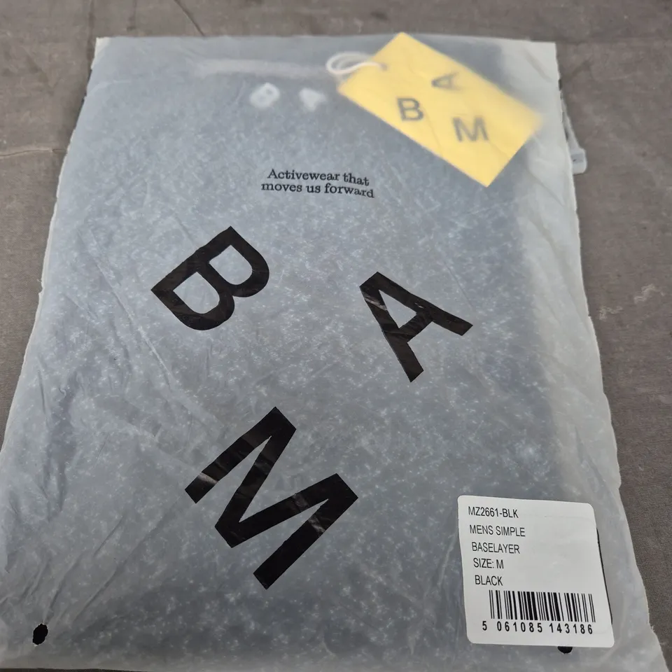 MEN'S SIMPLE BASE LAYER – BLACK, SIZE M (MZ2661-BLK)