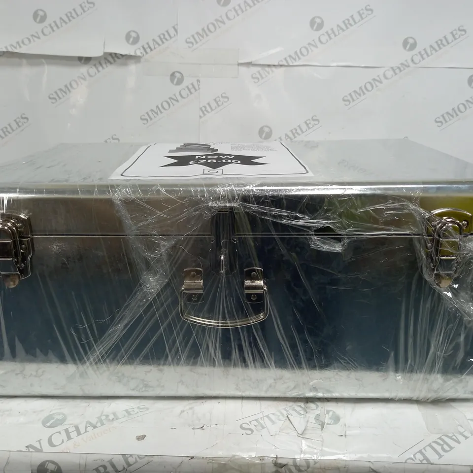 BUNDLEBERRY SET OF 3 GALVANISED OUTDOOR TRUNKS 