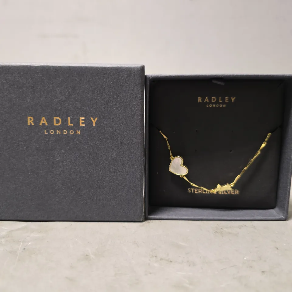 BOXED RADLEY STERLING SILVER HEART BRACELET 