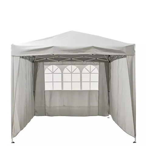 2.5 X 2.5M POP UP GAZEBO WITH 3-PIECE SIDE PANELS - COLLECTION ONLY