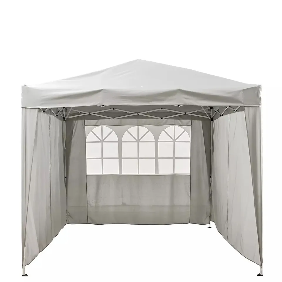 2.5 X 2.5M POP UP GAZEBO WITH 3-PIECE SIDE PANELS - COLLECTION ONLY