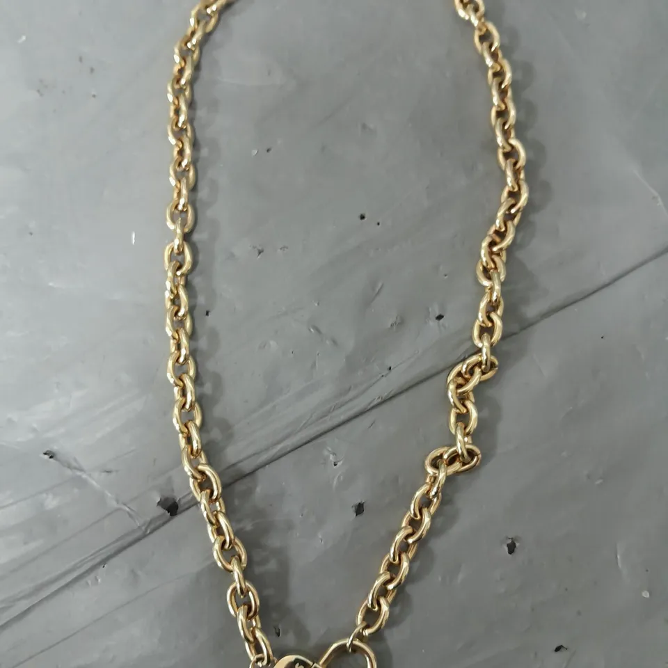 BOSS LADIES DINYA LIGHT YELLOW GOLD IP NECKLACE