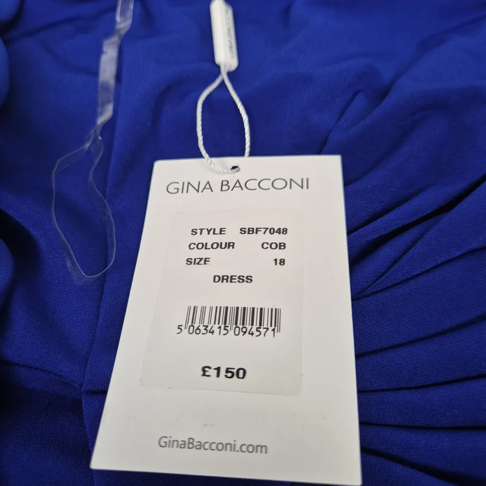 GINA BACCONI DRESS – STYLE SBF7048 – COBALT BLUE – UK 18