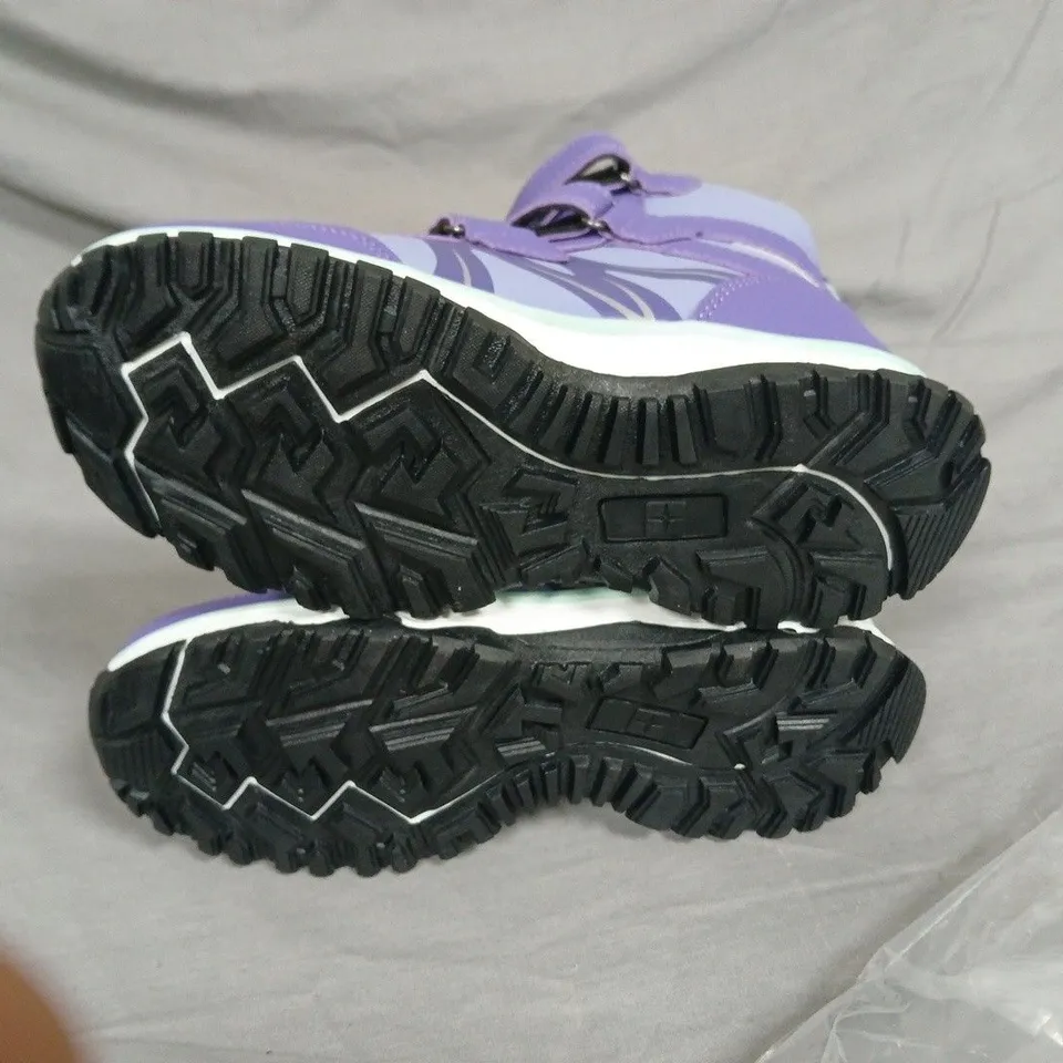 MOUNTAIN WAREHOUSE KIDS' PURPLE WATERPROOF SNOW BOOTS, UK 2 (EU 34 / US 3)