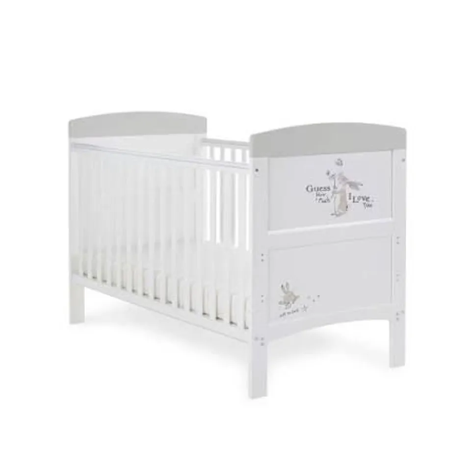 BOXED GRACE INSPIRE COT BED - GUESS SCRIBBLE