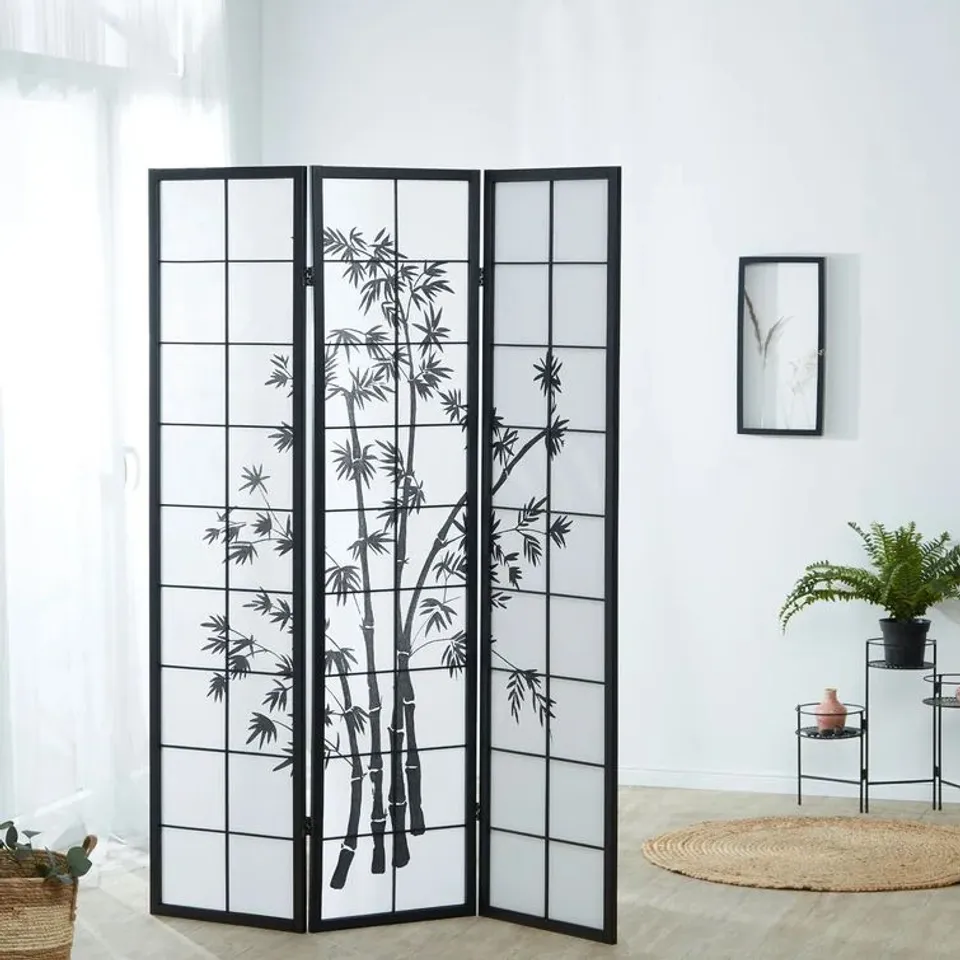 BOXED SEHERMINI WOOD FOLDING ROOM DIVIDER (1 BOX)