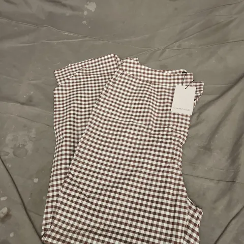 NOBODY'S CHILD GINGHAM TROUSERS – UK 12 (EU 40, USA 8)