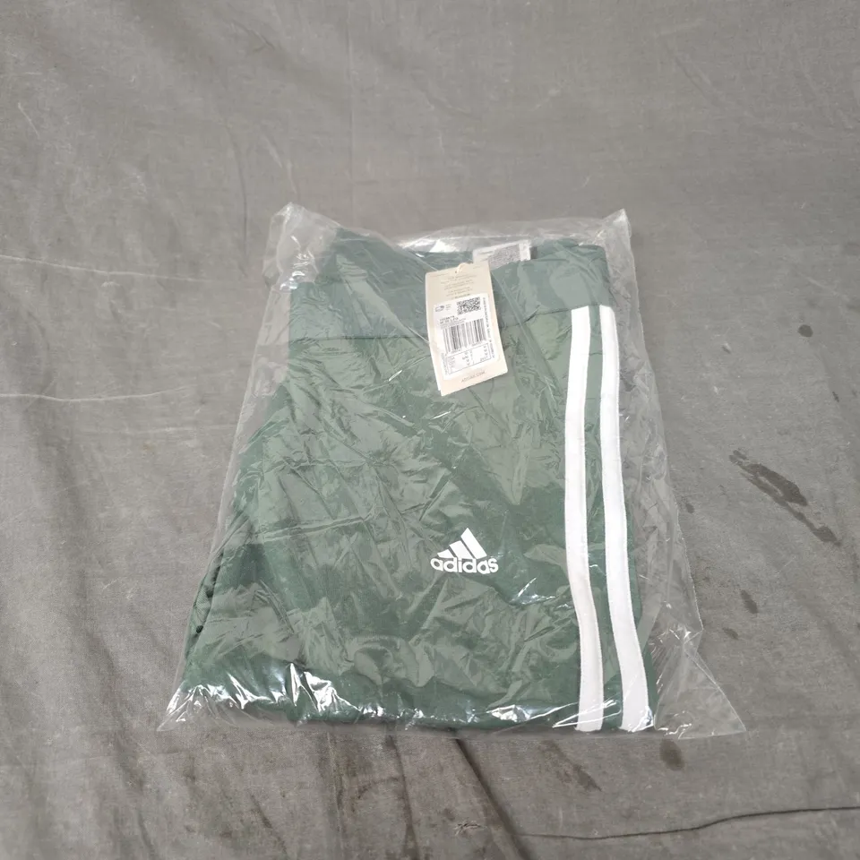 ADIDAS WOMENS 3 STRIPE LEGGINGS IN GREEN SIZE M