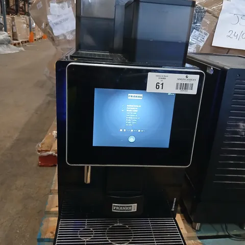 FRANKE A600 COMMERCIAL ESPRESSO MACHINE WITH DUAL BEAN HOPPERS (CAFFEINATED/DECAFFEINATED) AND CLEANMASTER