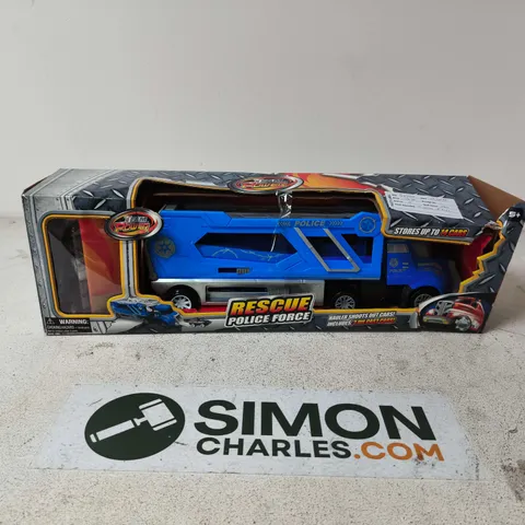 RESCUE POLICE FORCE BLUE TOY TRUCK β BOXED
