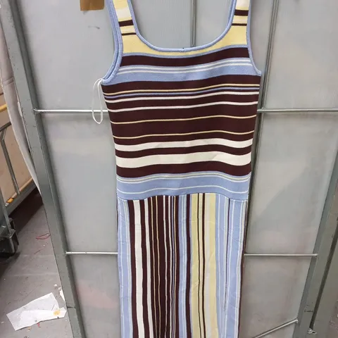 NOBODY'S CHILD MULTI-STRIPE KNIT DRESS – UK SIZE S